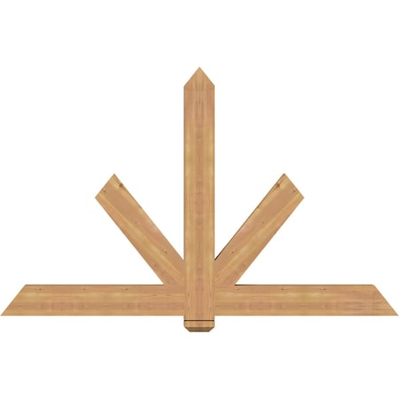 Ekena Millwork Kennewick Timber Gable Bracket, Western Red Cedar, 72"W x 45"H x 3 1/2"D x 5 1/2"F, 15/12 Pitch GBW072X45X0406KEN00SWR